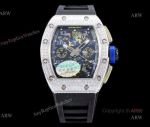 Swiss Made KV Richard Mille RM011 Felipe Massa Chronograph Diamonds Watch Replica